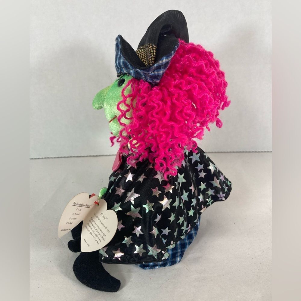 Scary the Witch 2000- TY Beanie Baby Retired Halloween Fall Plush Toy Hag Wiccan - Picture 7 of 10
